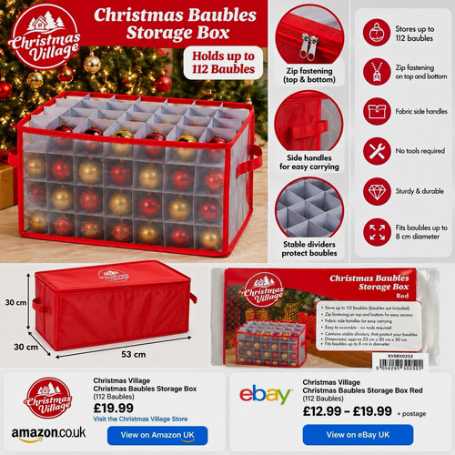 Christmas village red bauble - village,