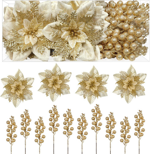24pcs artificial poinsettia - 24pcs,