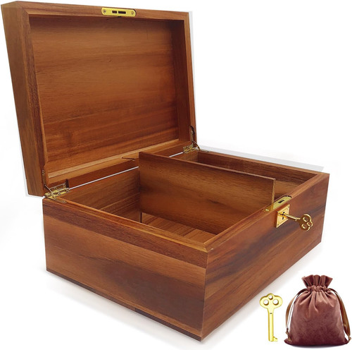 Wood box large decorative - wood,