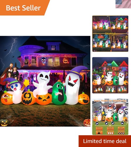 8ft halloween inflatable ghost - 8ft,